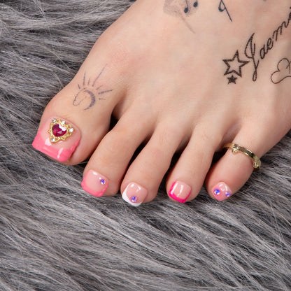 Lovely Sparks T195 Toe Nails