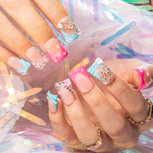 Cotton Candy Obsession Handmade Nails H581