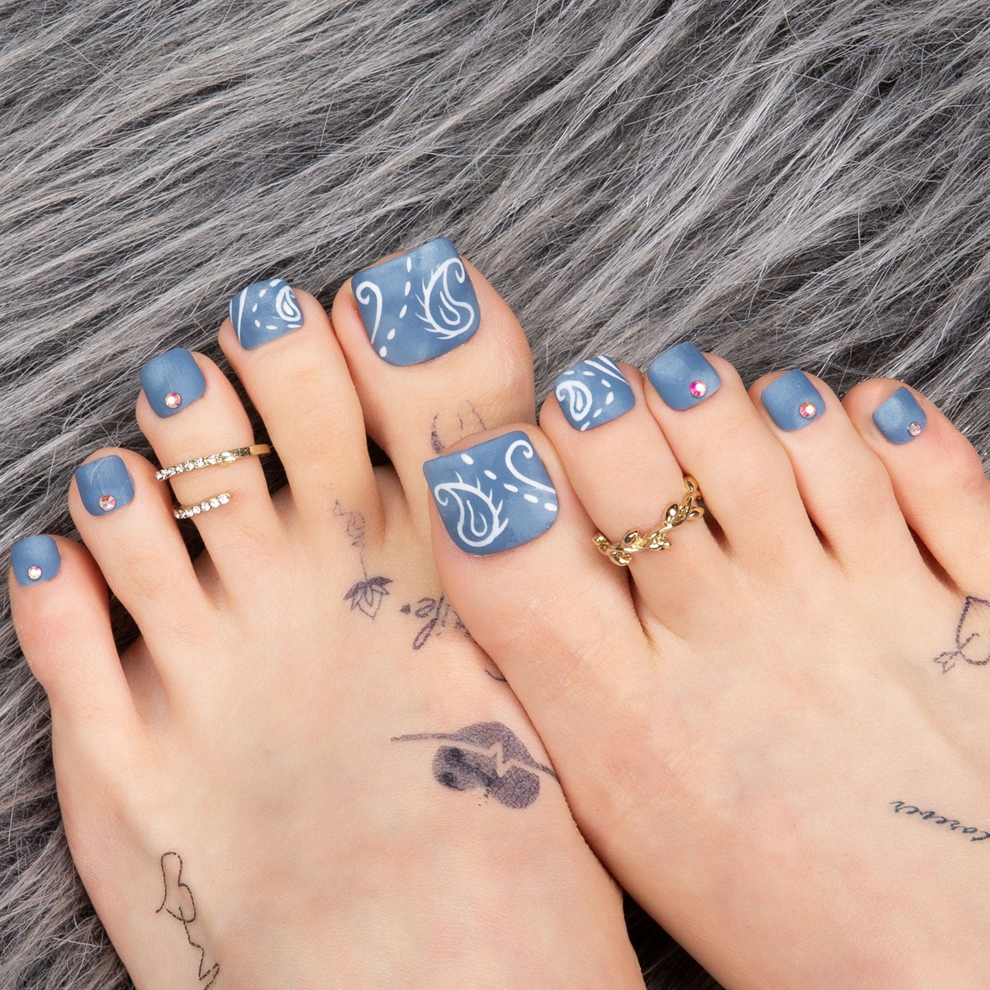 Denim Seraph Blue T194 Toe Nails