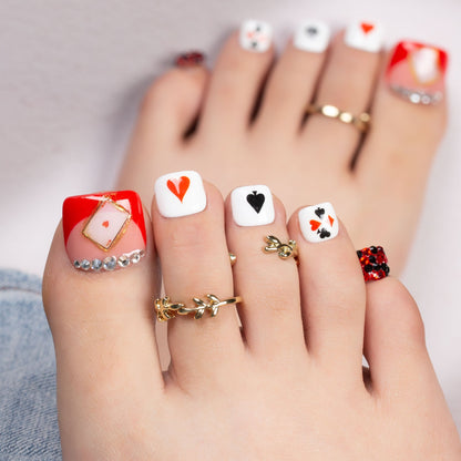 Poker Queen T102 Toe Nails