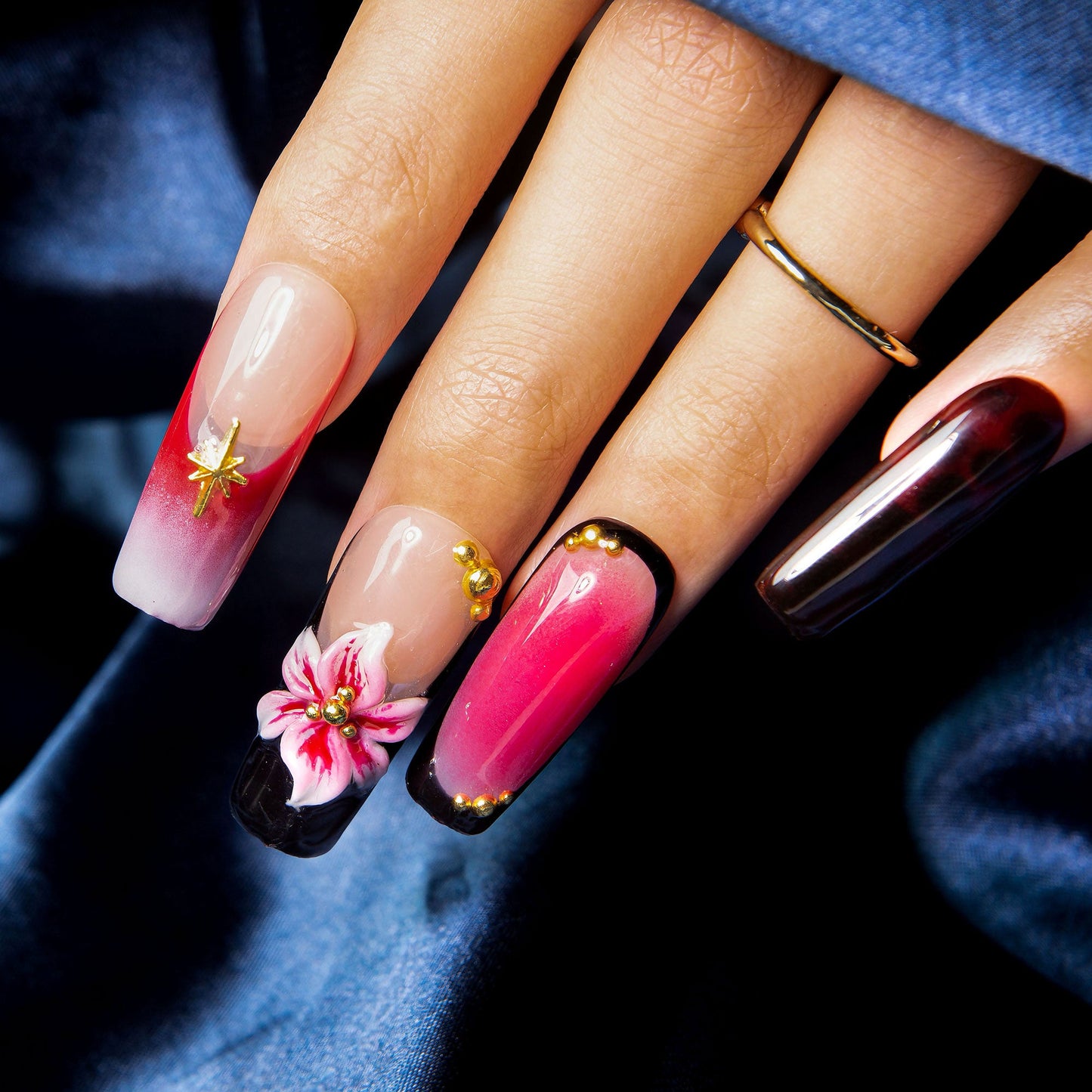 Phoenix Glow Handmade Nails H505