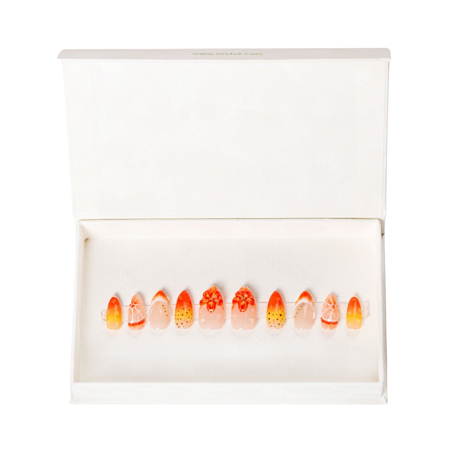 Holy Hibiscus Heat Handmade Nails H546