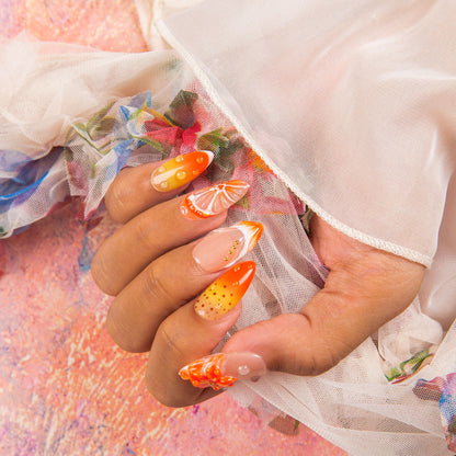 Holy Hibiscus Heat Handmade Nails H546