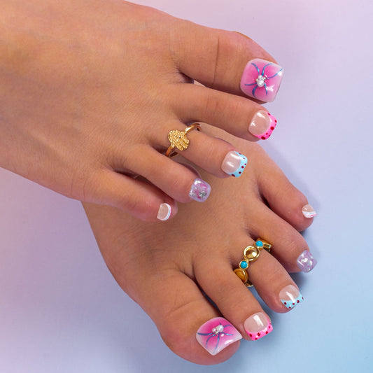 Mermaid¡¯s Mood T549 Toe Nails - 20Pcs Free Size