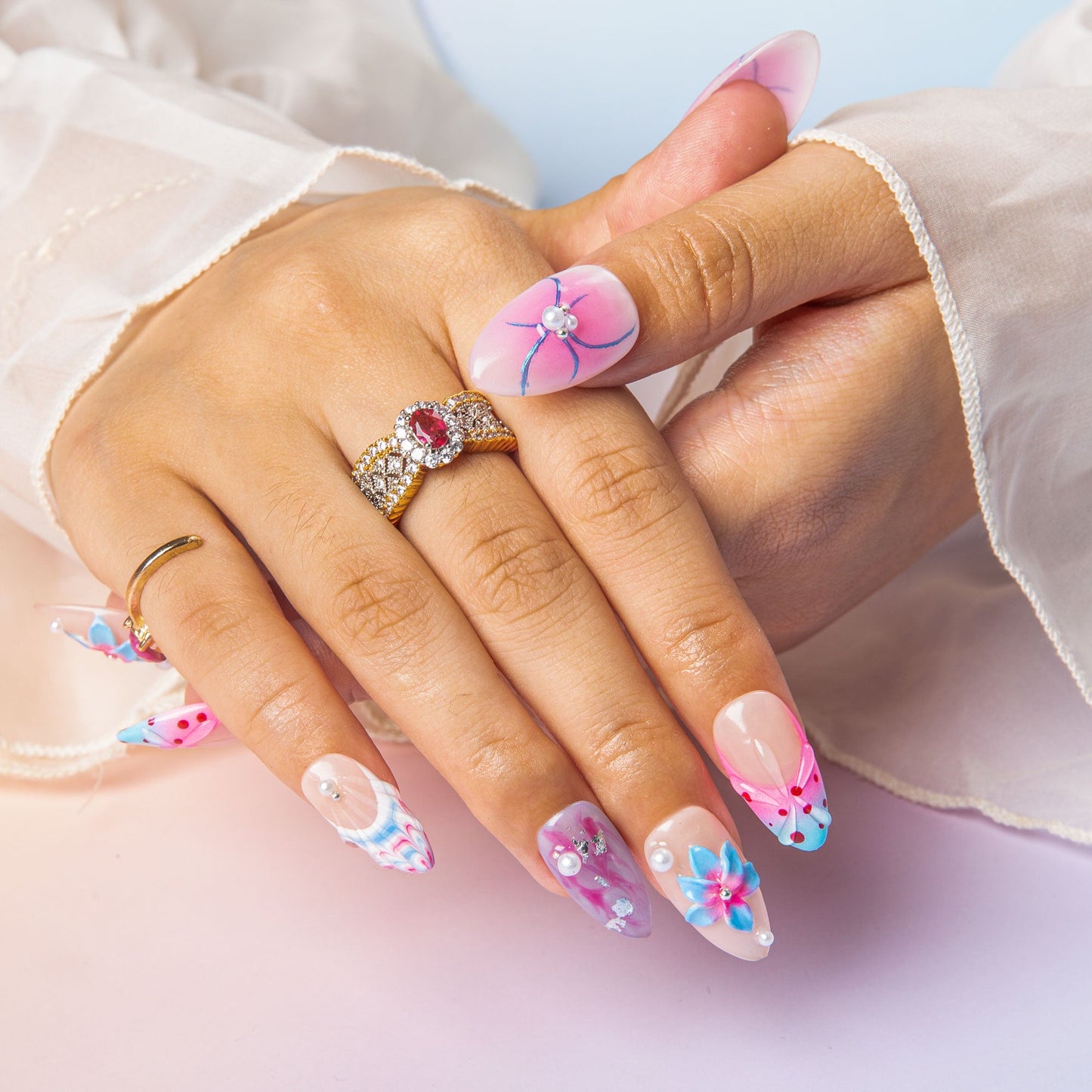 Mermaid¡¯s Mood Handmade Nails H549