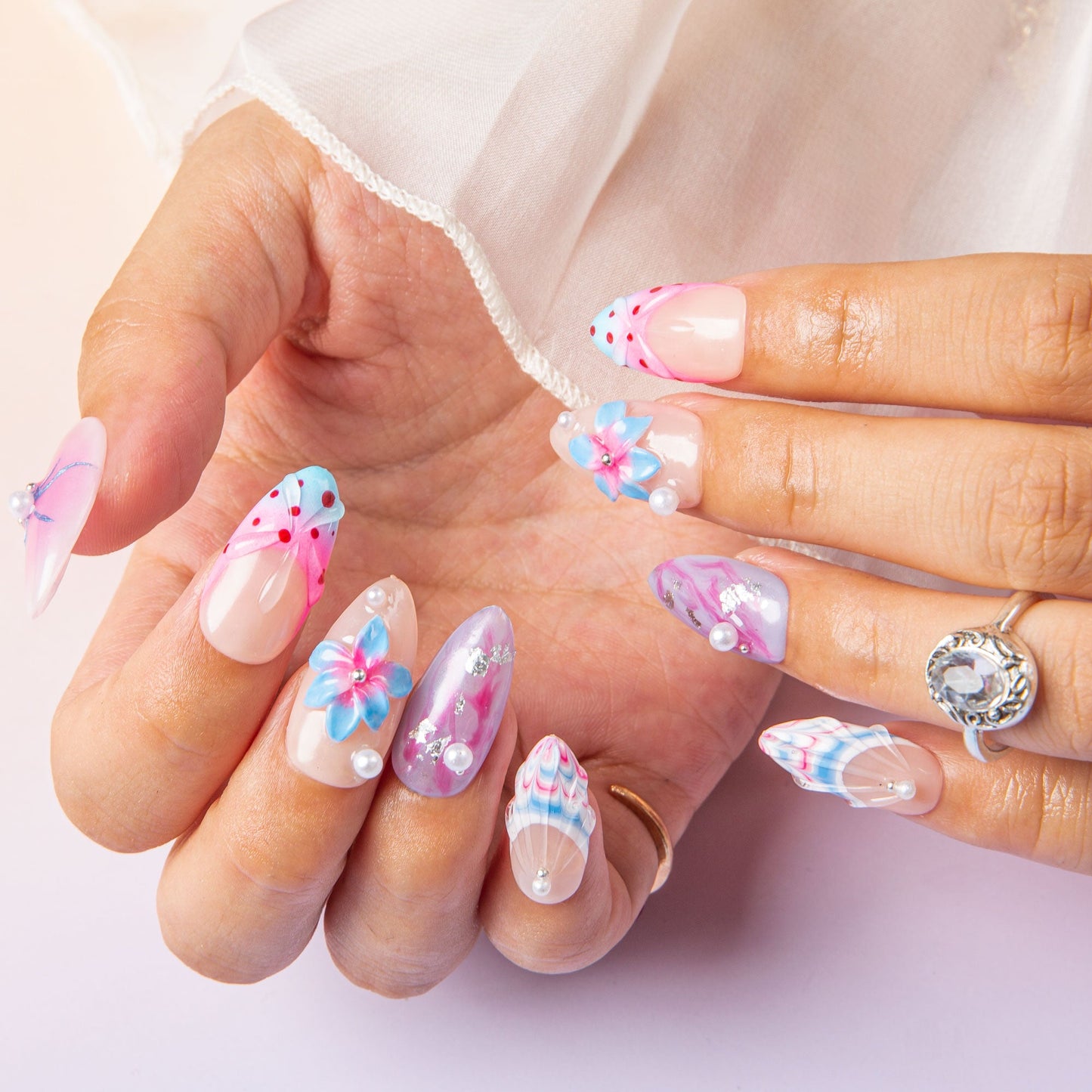 Mermaid¡¯s Mood Handmade Nails H549