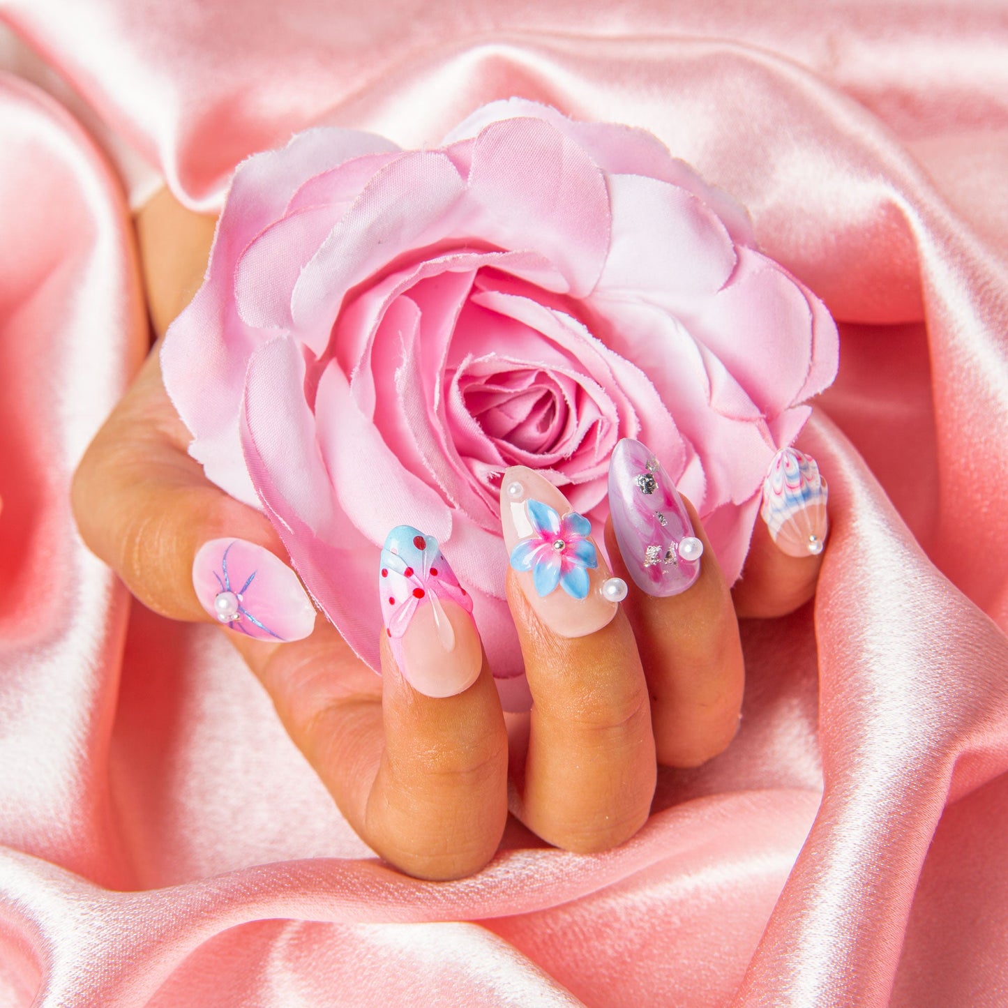 Mermaid¡¯s Mood Handmade Nails H549