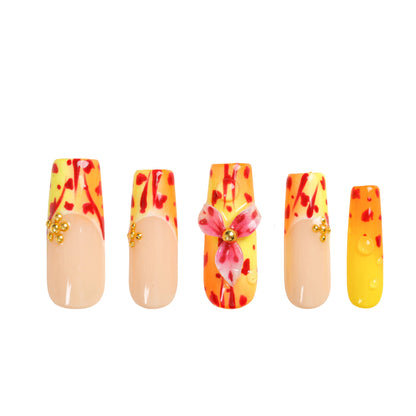 Coral Crush Handmade Nails H553