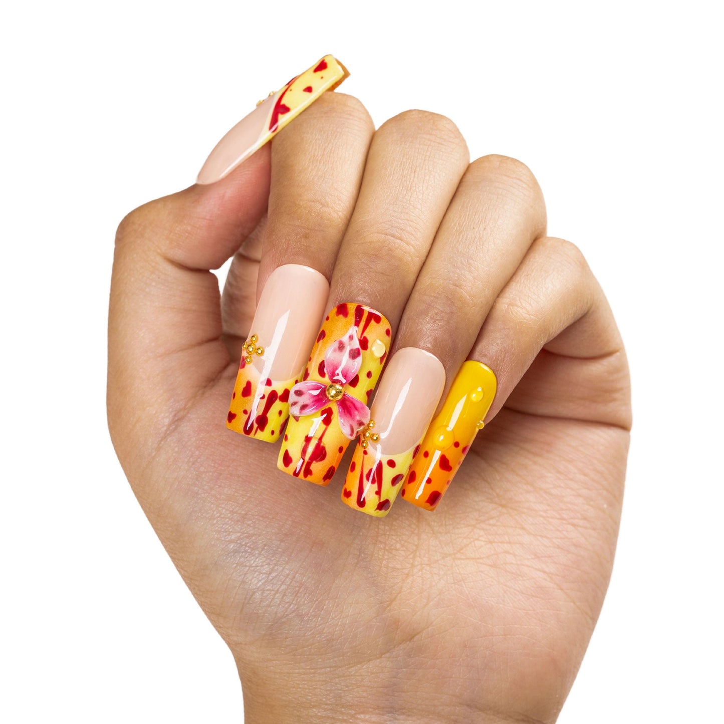 Coral Crush Handmade Nails H553