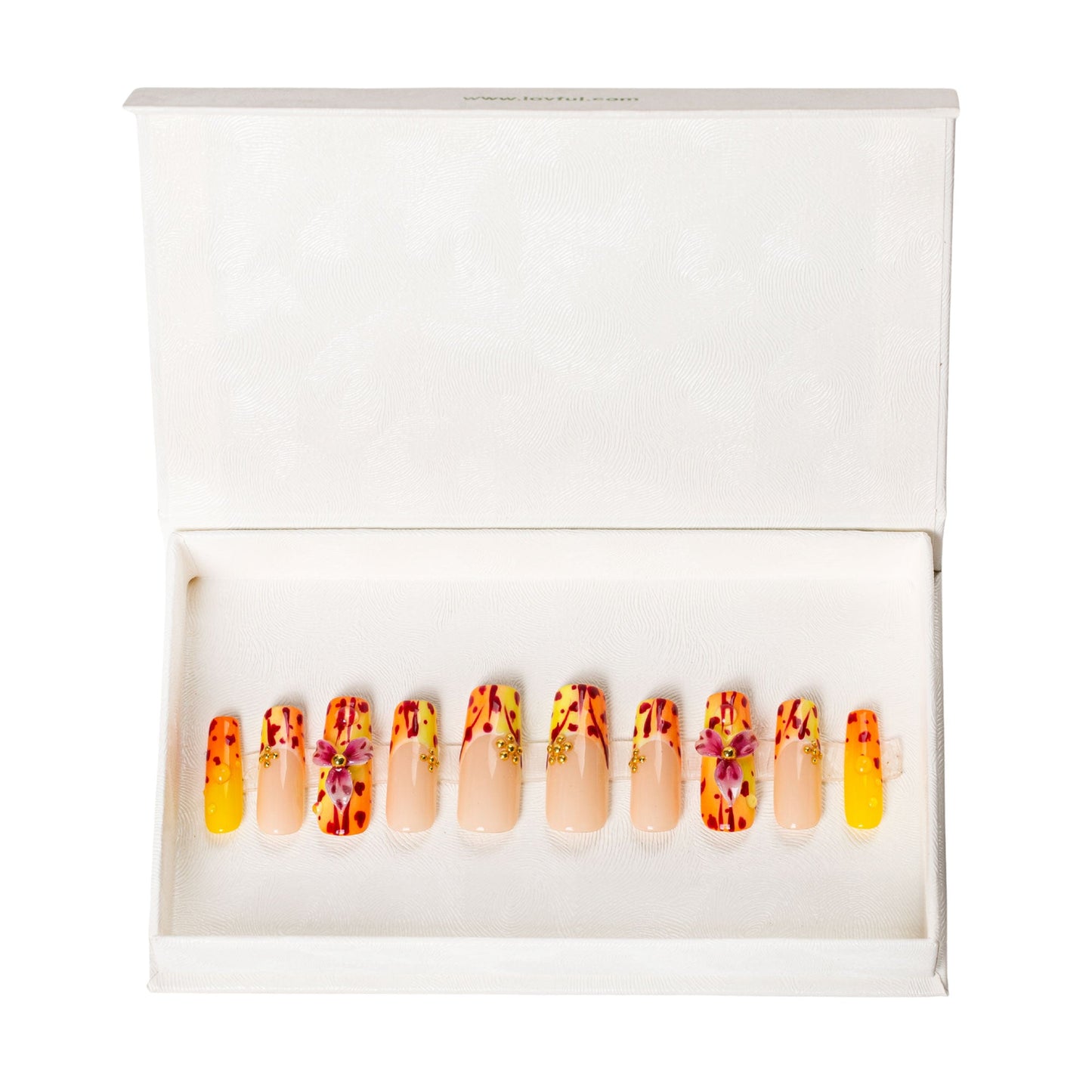 Coral Crush Handmade Nails H553