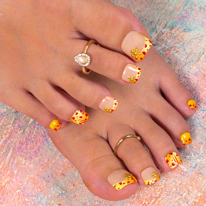 Coral Crush T553 Toe Nails - 20Pcs Free Size