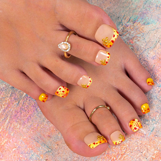 Coral Crush T553 Toe Nails - 20Pcs Free Size