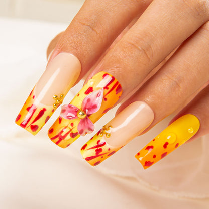 Coral Crush Handmade Nails H553