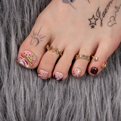 Mystic Garden T329 Toe Nails