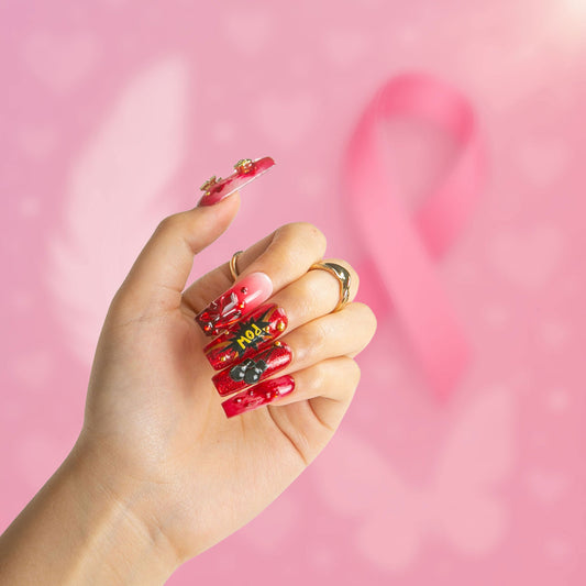 Fight Like a Girl Handmade Nails H490