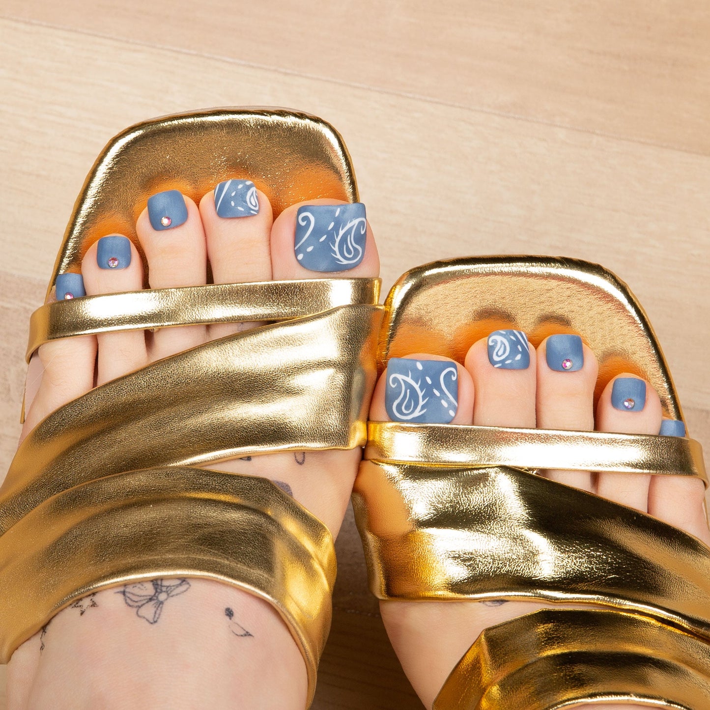 Denim Seraph Blue T194 Toe Nails