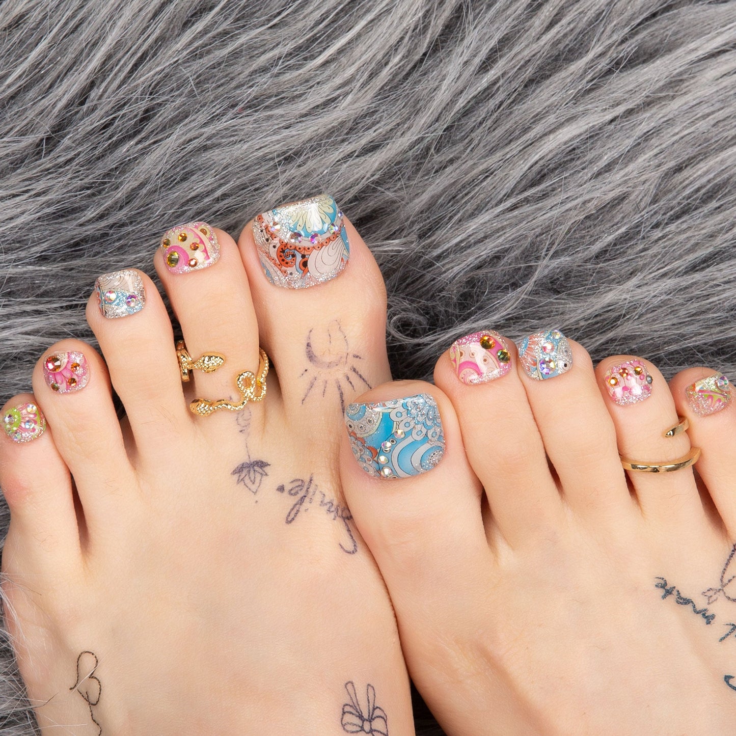 Boho Rhapsody T57 Toe Nails