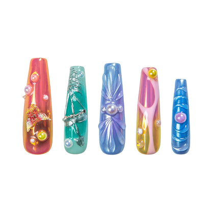 Sagittarius Spark Handmade Nails H594
