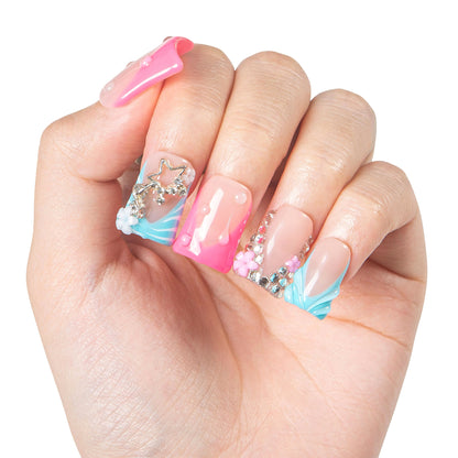Cotton Candy Obsession Handmade Nails H581