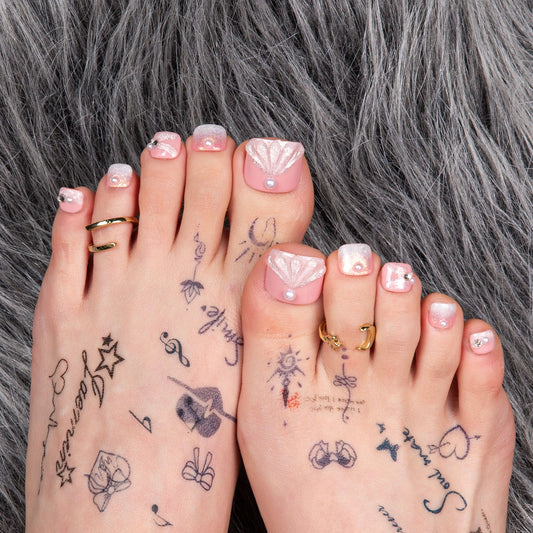 Pink Reverie T326 Toe Nails