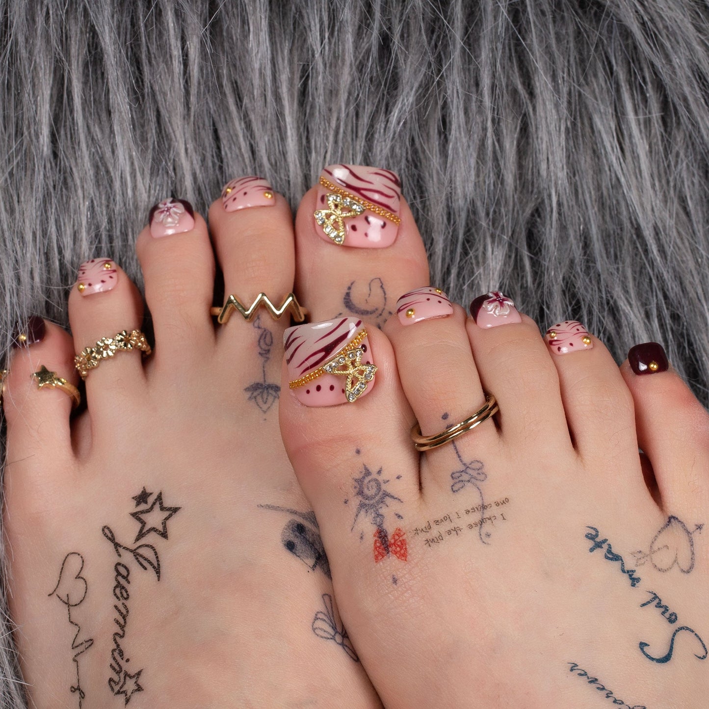 Mystic Garden T329 Toe Nails