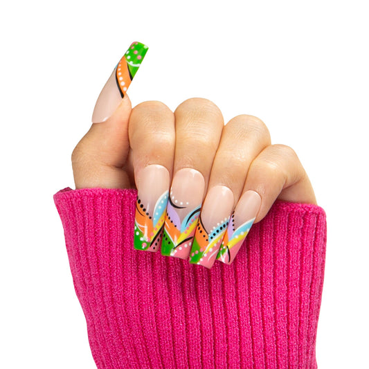 Rainbow Rhapsody Handmade Nails H472