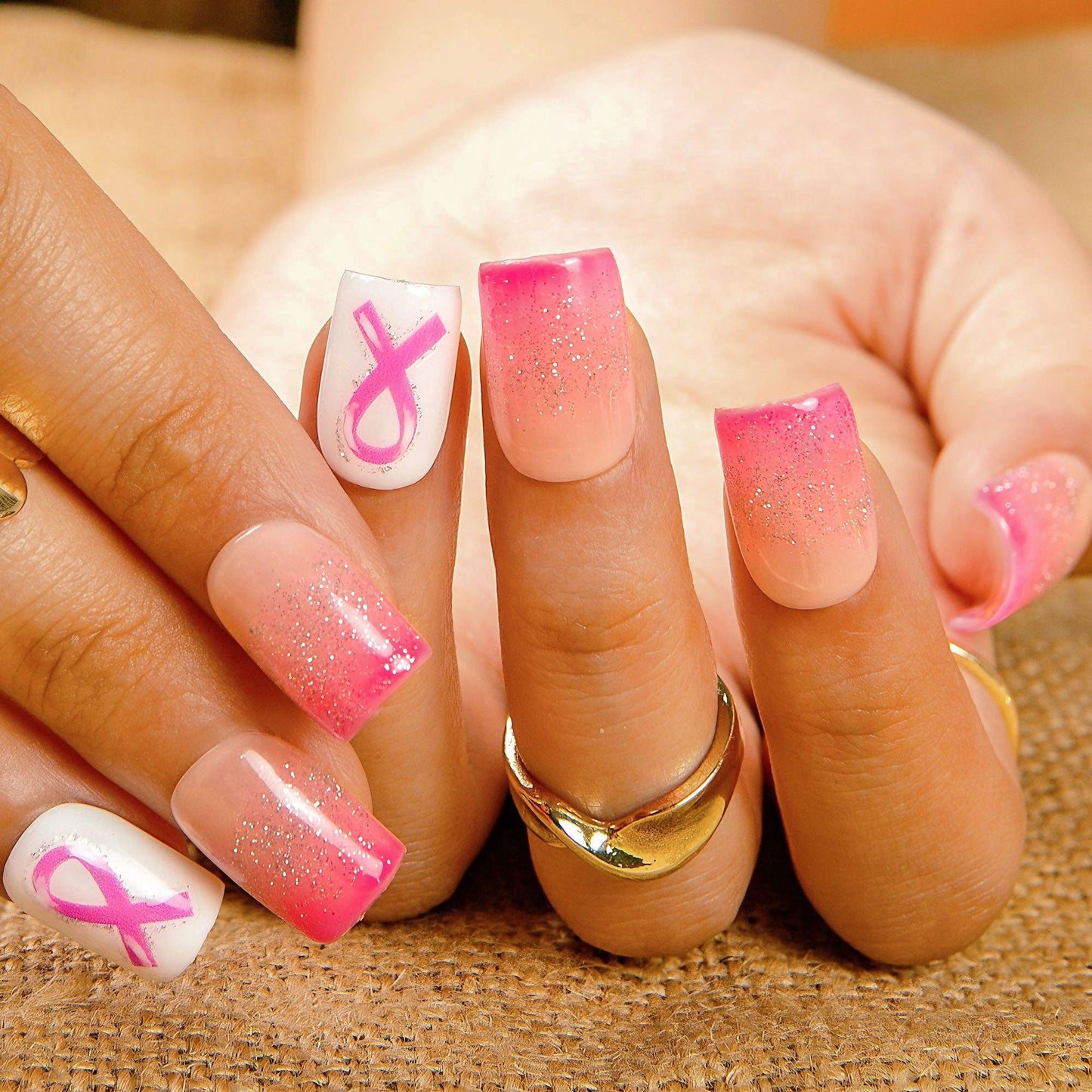 Pretty in Pink Handmade Nails H485