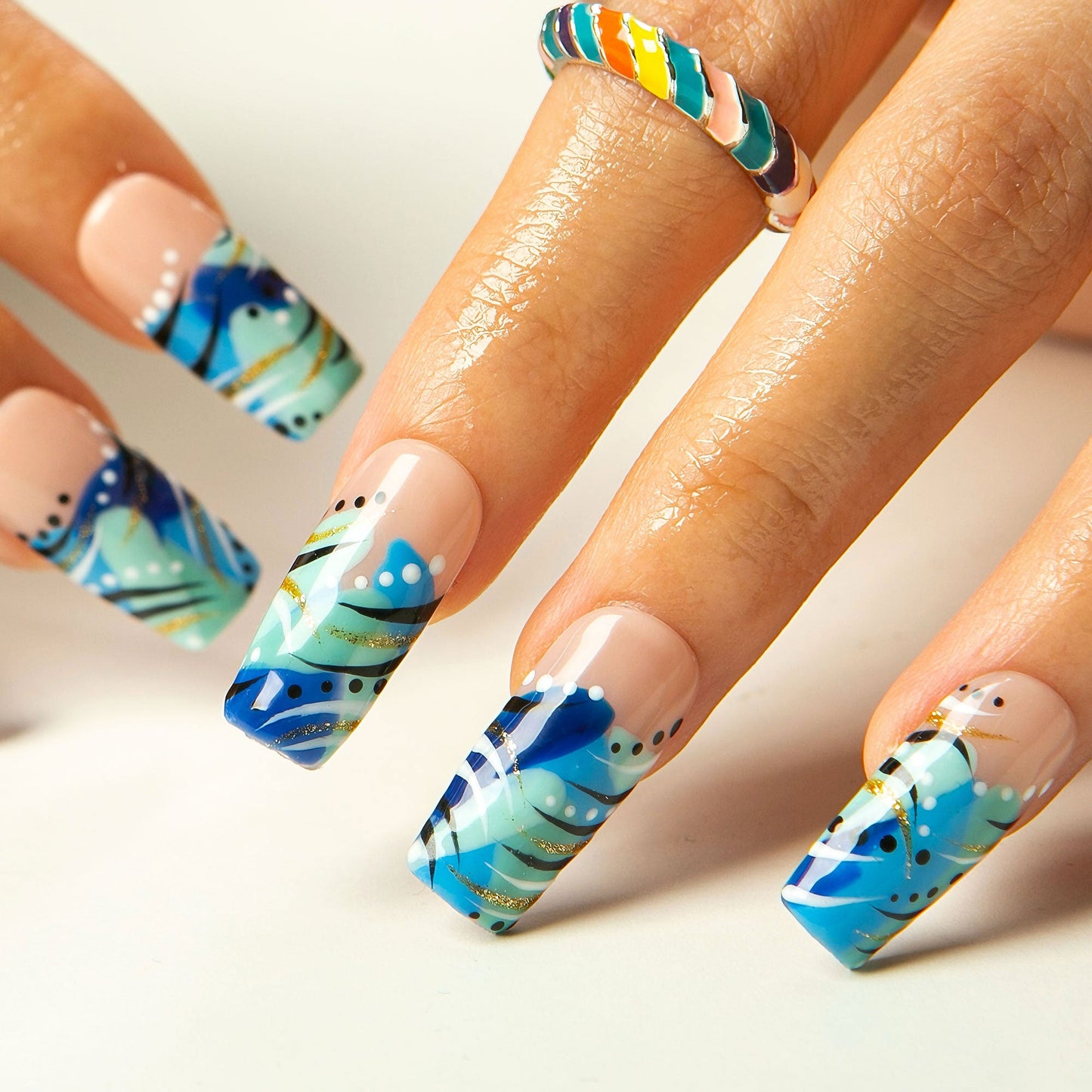 Clear Skies Handmade Nails H478