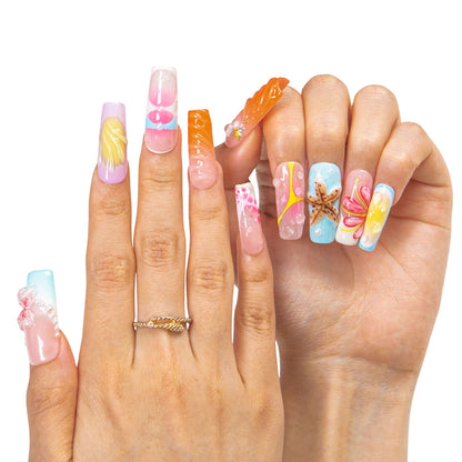 Pool Party Queen Handmade Nails H562