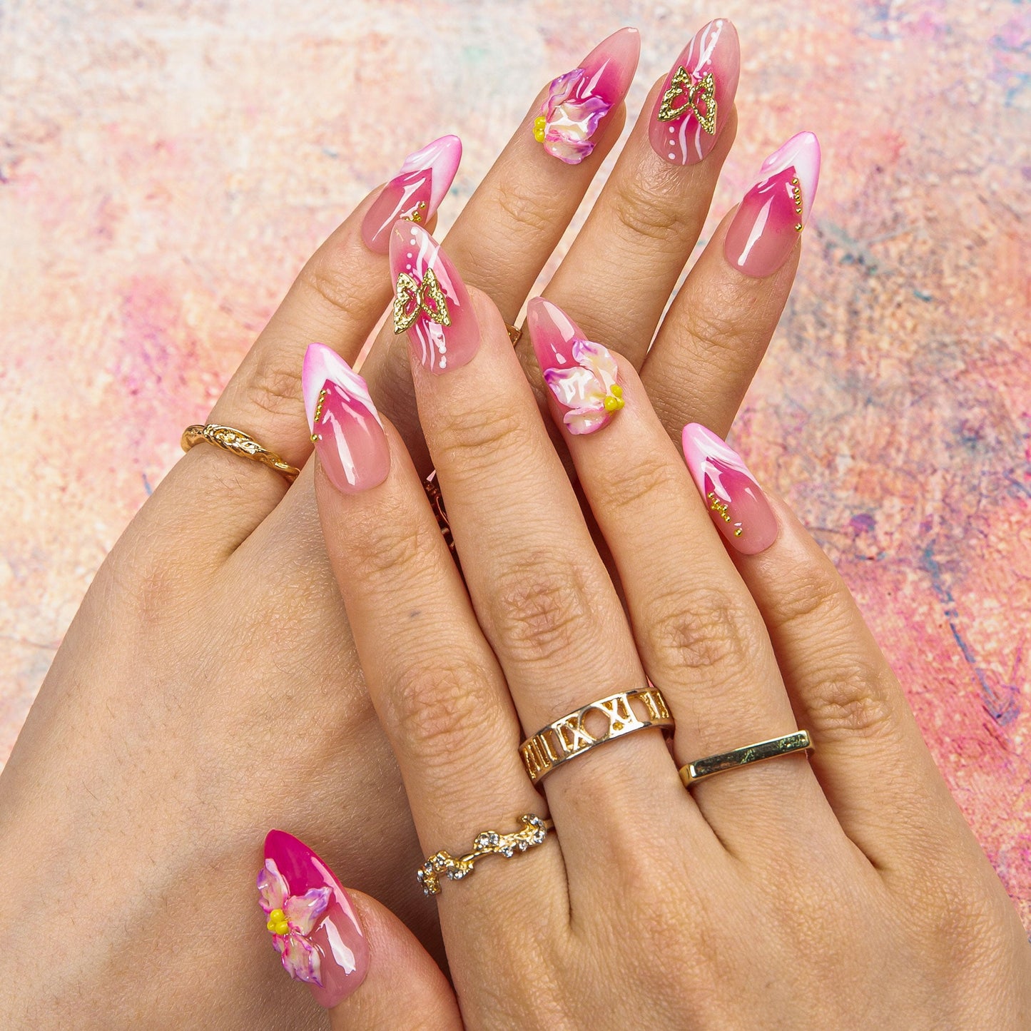 Butterfly Kiss Handmade Nails H502