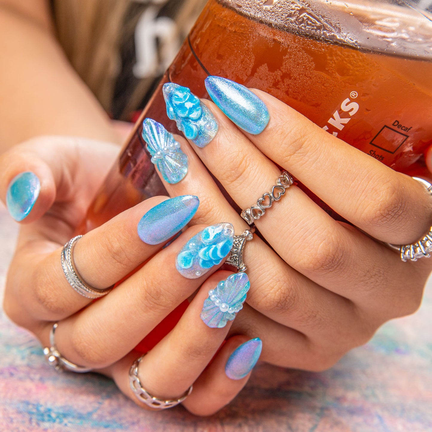 Moon Water Handmade Nails P011