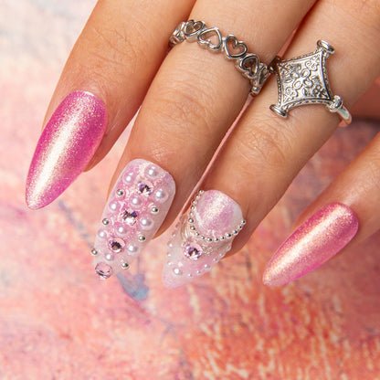 Glazed Ros¨¦ Handmade Nails P010