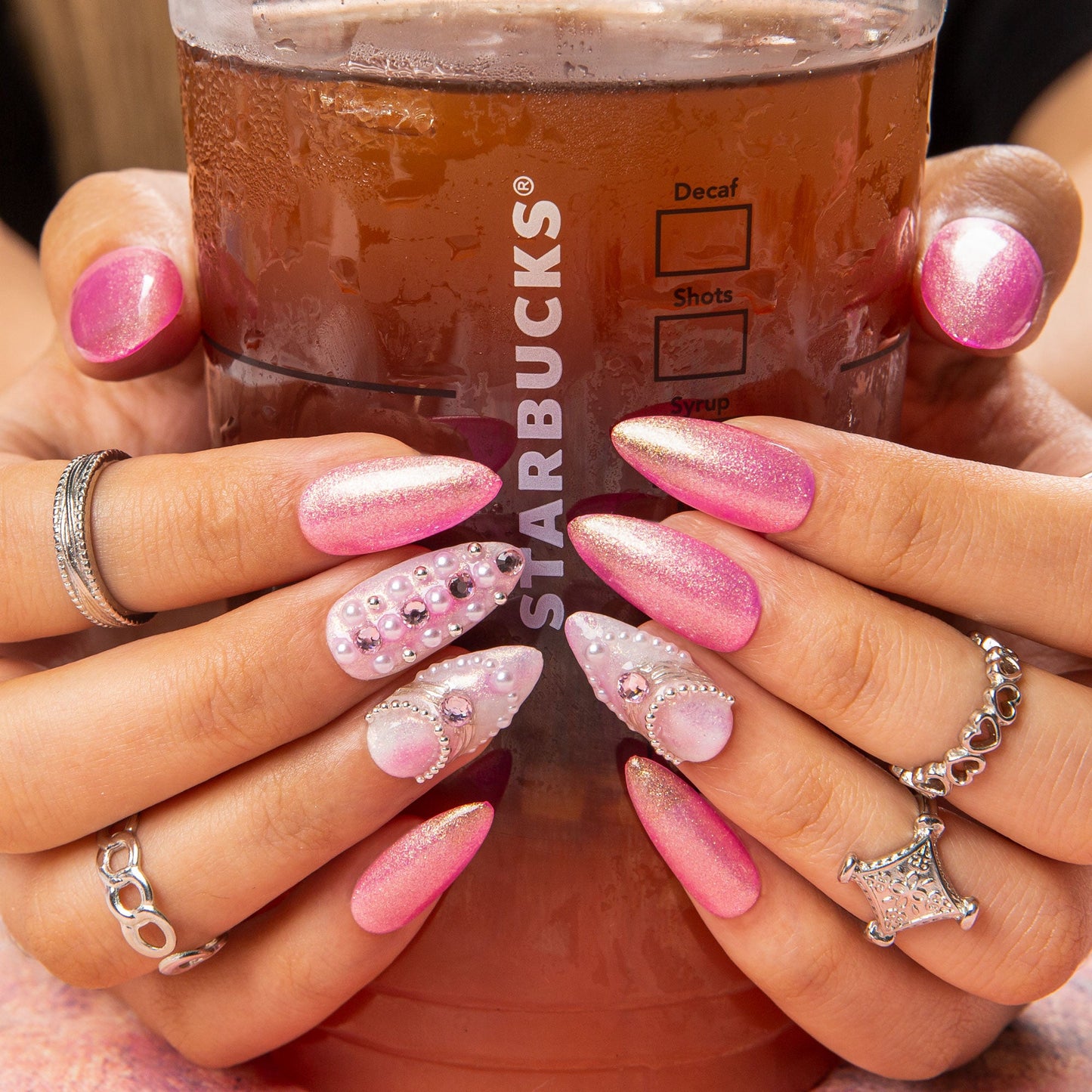 Glazed Ros¨¦ Handmade Nails P010