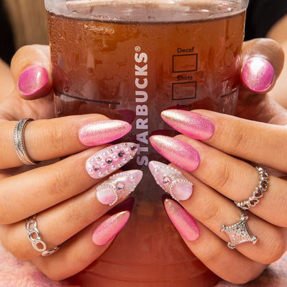 Glazed Ros¨¦ Handmade Nails P010