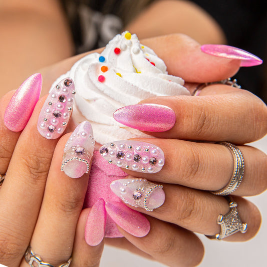 Glazed Ros¨¦ Handmade Nails P010