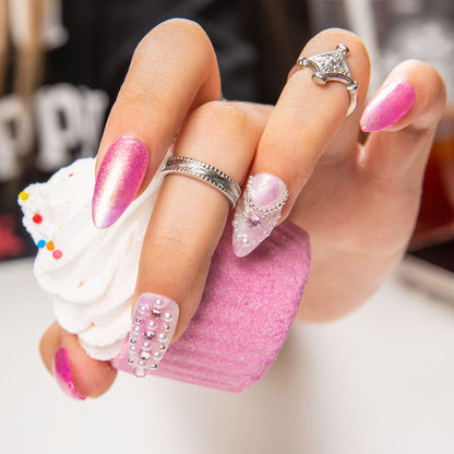 Glazed Ros¨¦ Handmade Nails P010