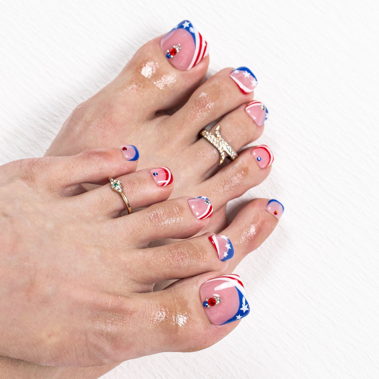 Flag Me Later T600 Toe Nails - 20Pcs Free Size