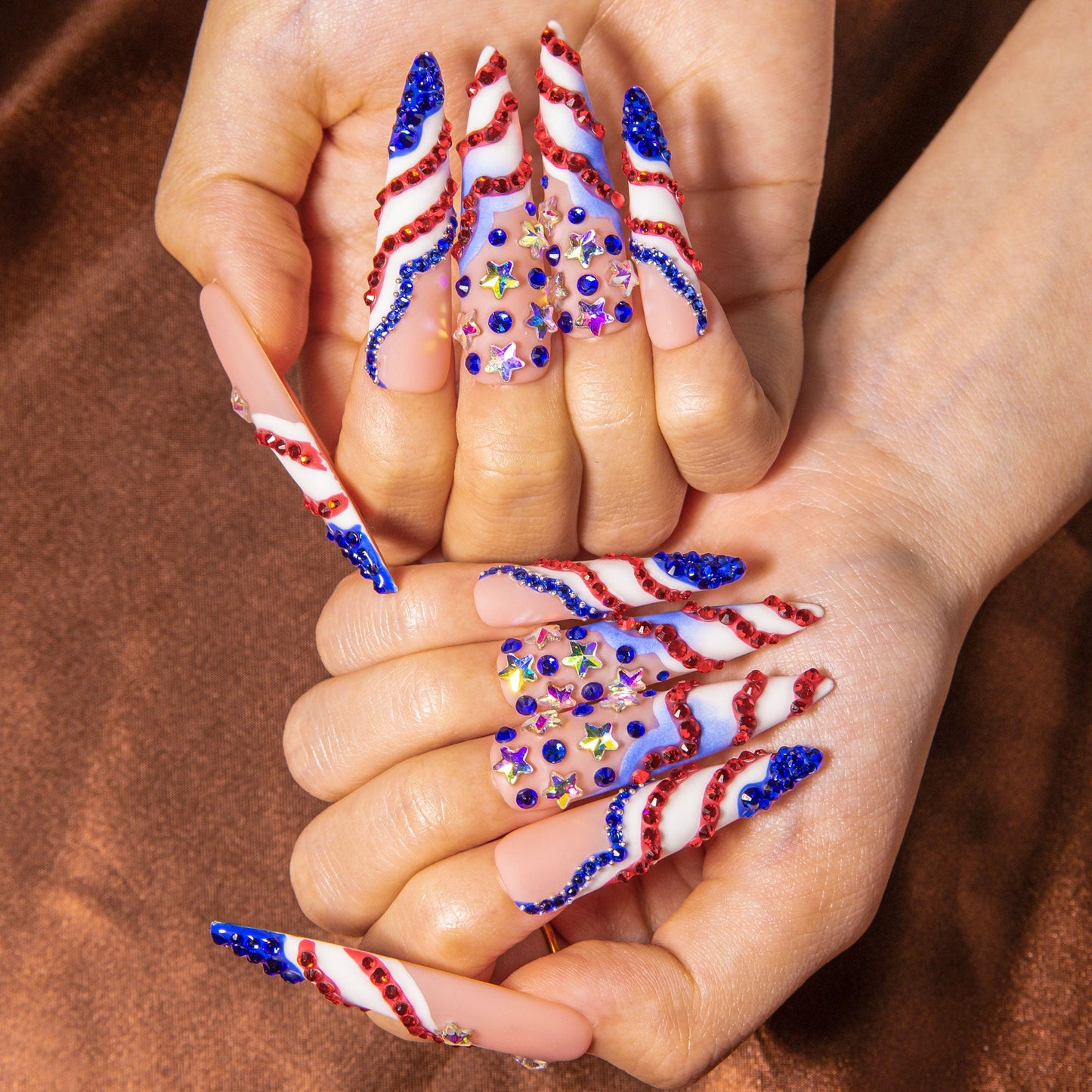 Drippin¡¯ in Freedom Handmade Nails H601