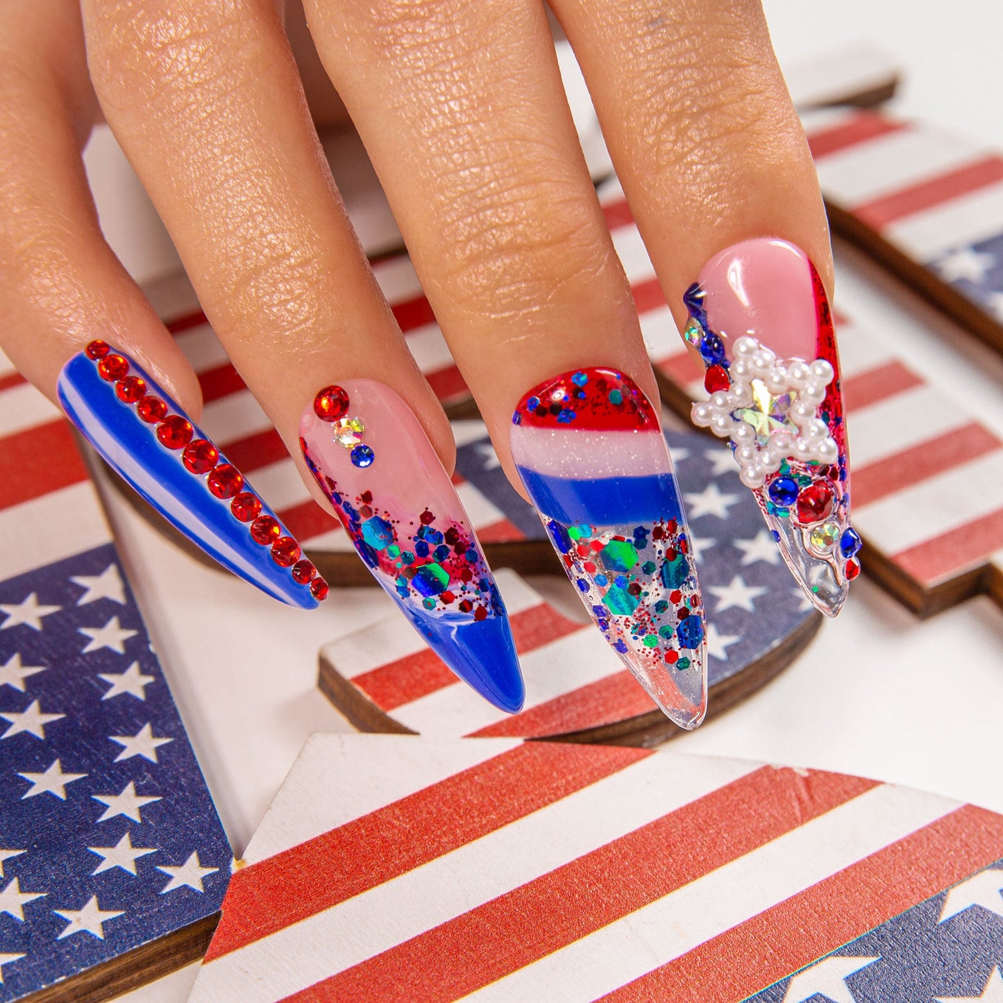 Baby, You are a firework Handmade Nails H602