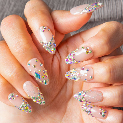 Opaline Drip Handmade Nails H481