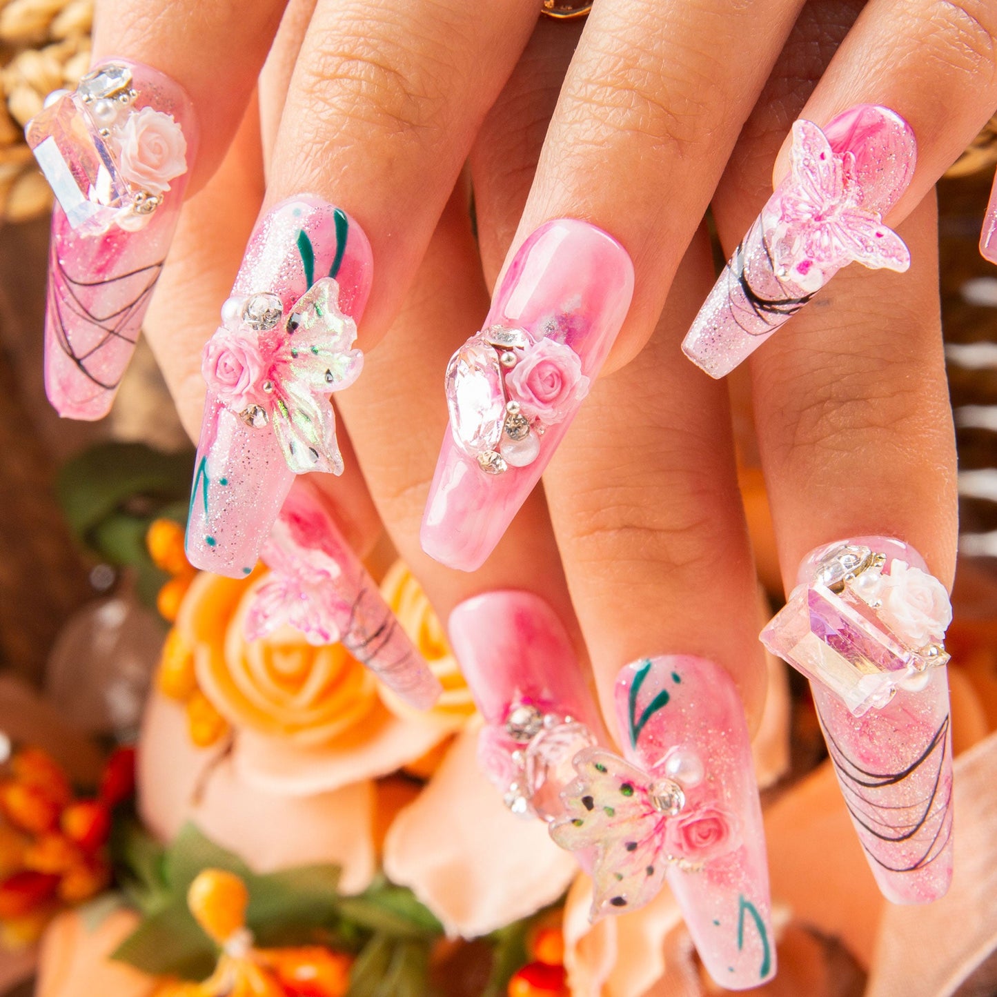 Victorian¡¯s  Dreams Handmade Nails H462