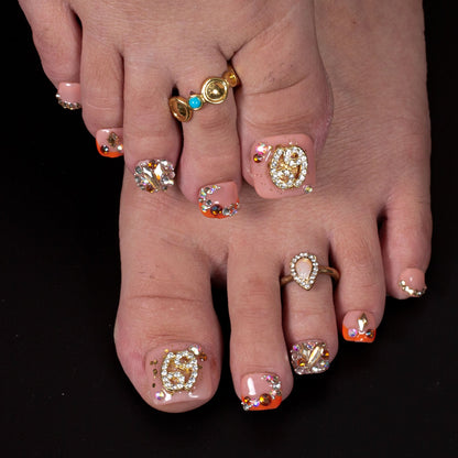 Neon Moon Cancer T590 Toe Nails - 20Pcs Free Size