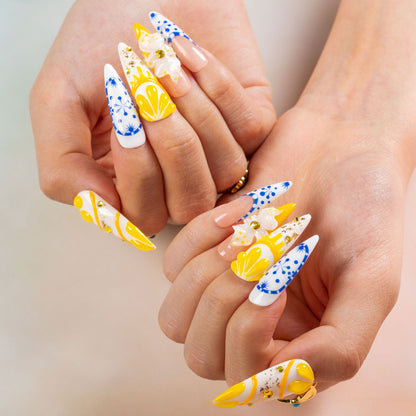 Amalfi Bloom Handmade Nails H468