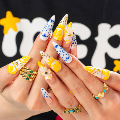 Amalfi Bloom Handmade Nails H468