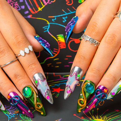Cosmic Cypher Handmade Nails H464
