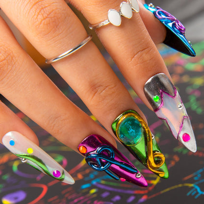 Cosmic Cypher Handmade Nails H464