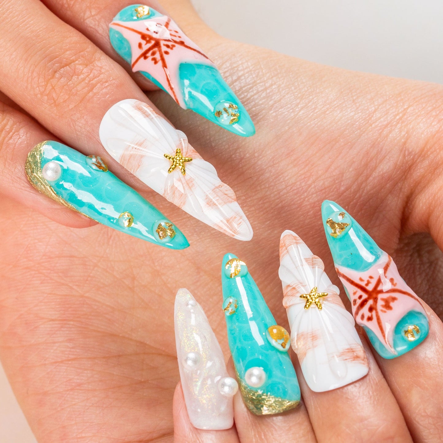 Starfish Dreams Handmade Nails H495