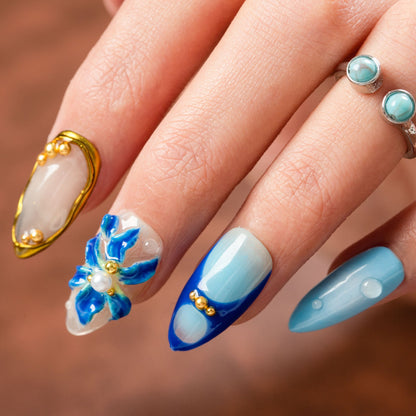 Azure Tide Handmade Nails H500