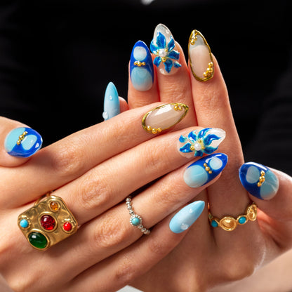 Azure Tide Handmade Nails H500