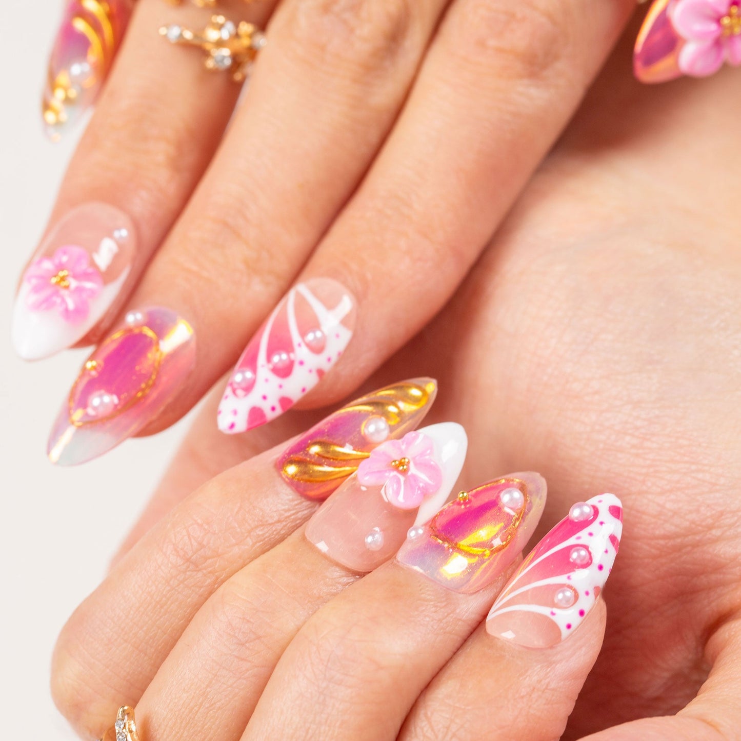 Summer Spritzer Handmade Nails H496